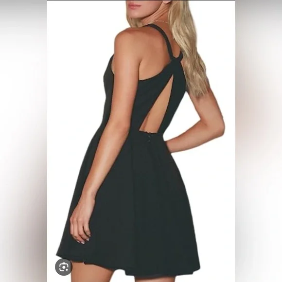 Lulu's Black Backless Dress - Picture 4 of 12